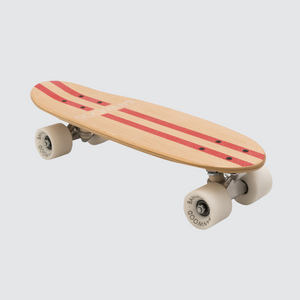 Open image in slideshow, Banwood kids junior skateboard minimal red stripe
