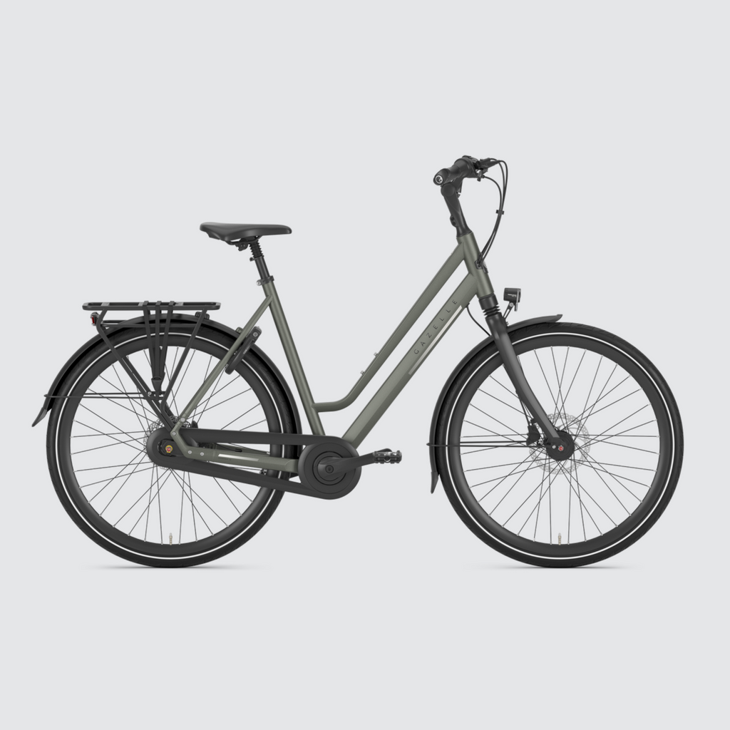 gazelle chamonix c8 green dutch city hybrid bike