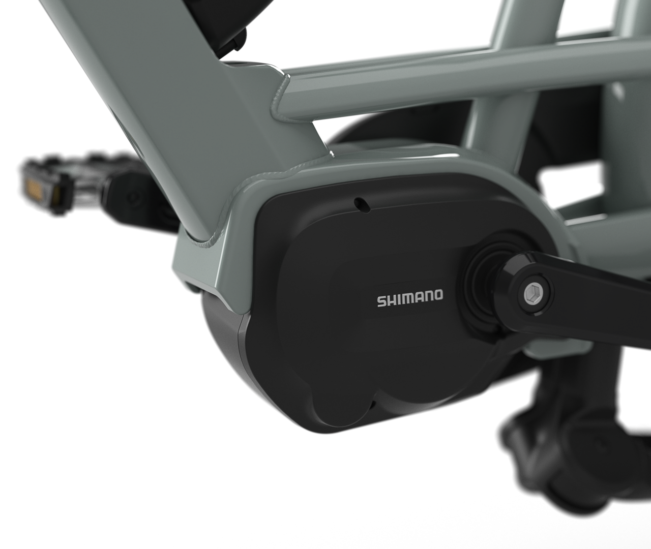 The Shimano E5000 motor is positioned mid-drive and ideally suited for commuting to work as well as the daily shopping.