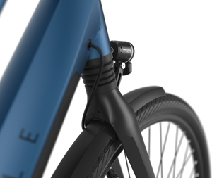 Hidden Comfort: Integrated Front Fork Suspension and Seat Post Suspension for a Smooth and Pleasant Ride on the Gazelle Chamonix Electric Bike.