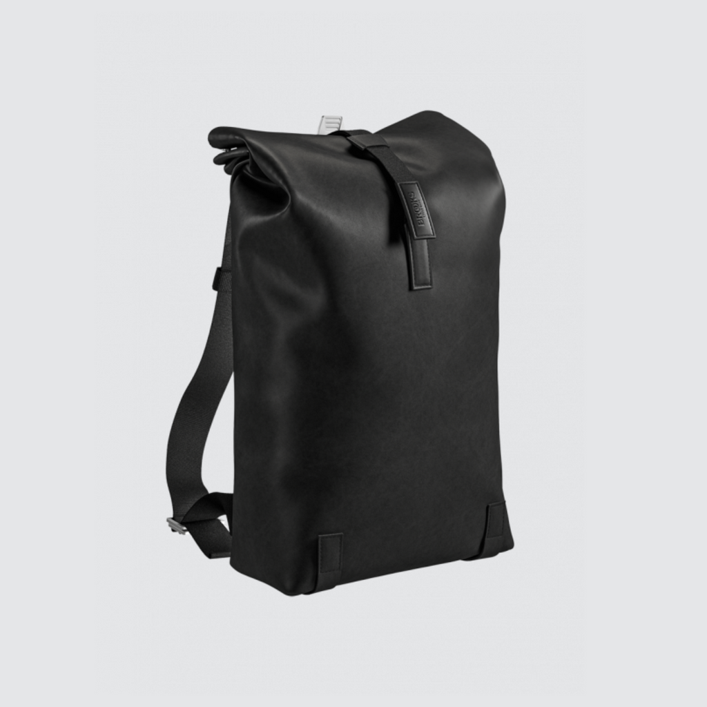 brooks pickwick leather roll top backpack rucksack black