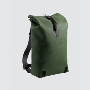 Open image in slideshow, brooks pickwick canvas roll top rucksack forest green
