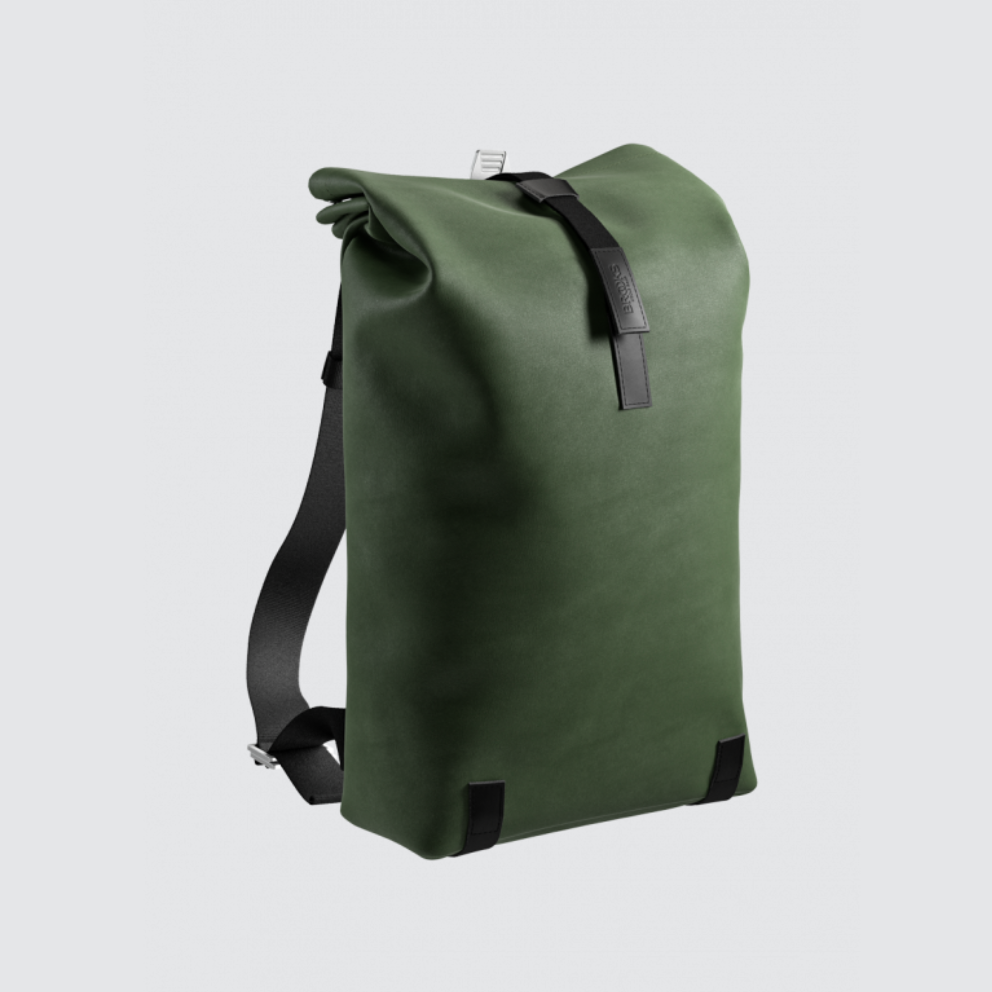 brooks pickwick canvas roll top rucksack forest green