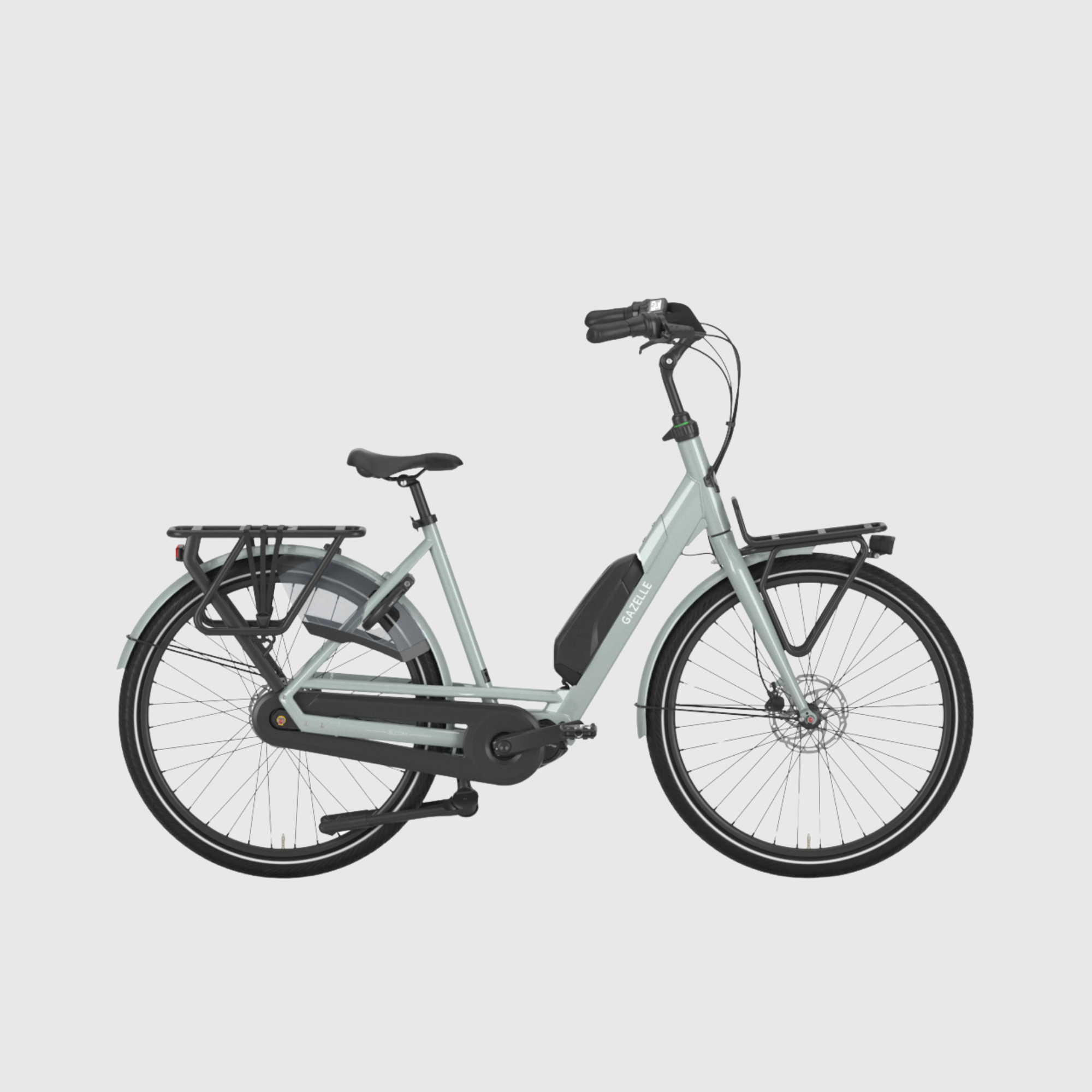 gazelle bloom electric bike light olive