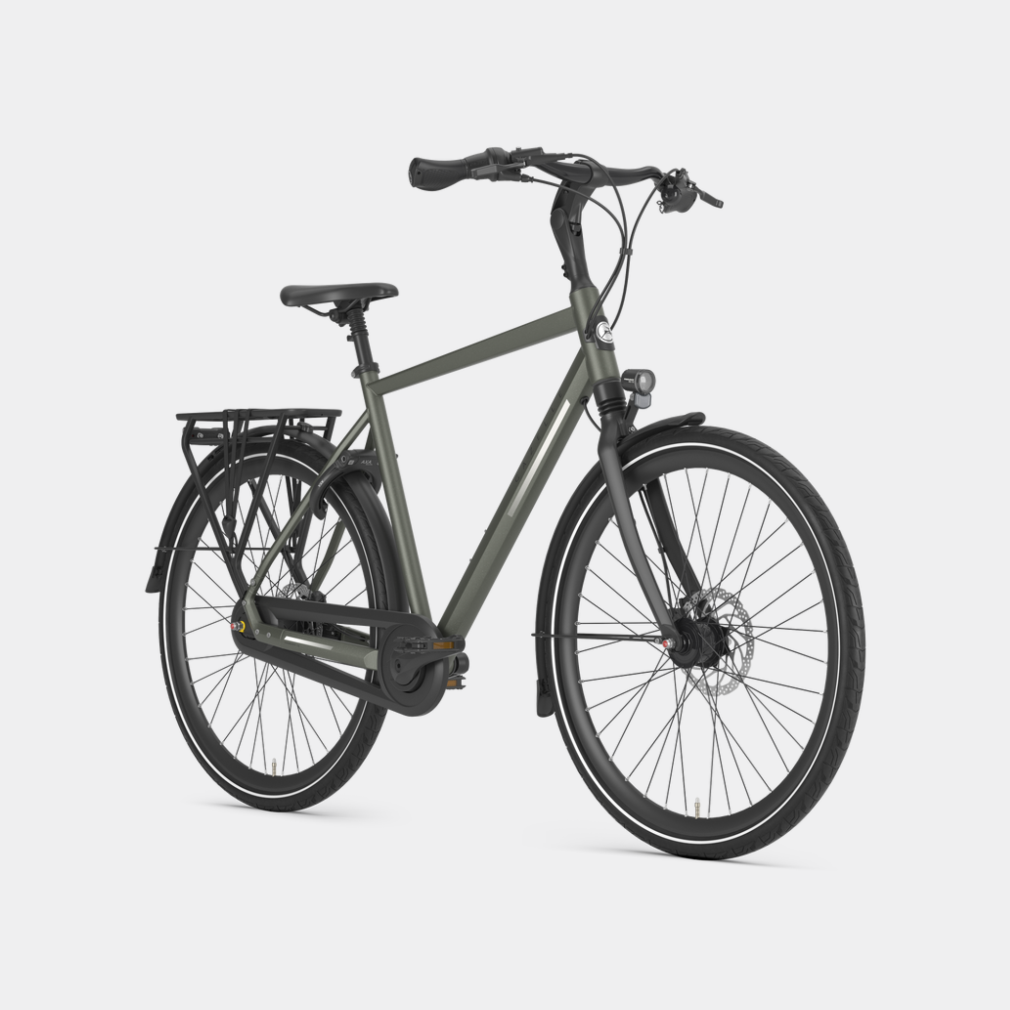 gazelle chamonix c8 cross bar clay green dutch trekking bike