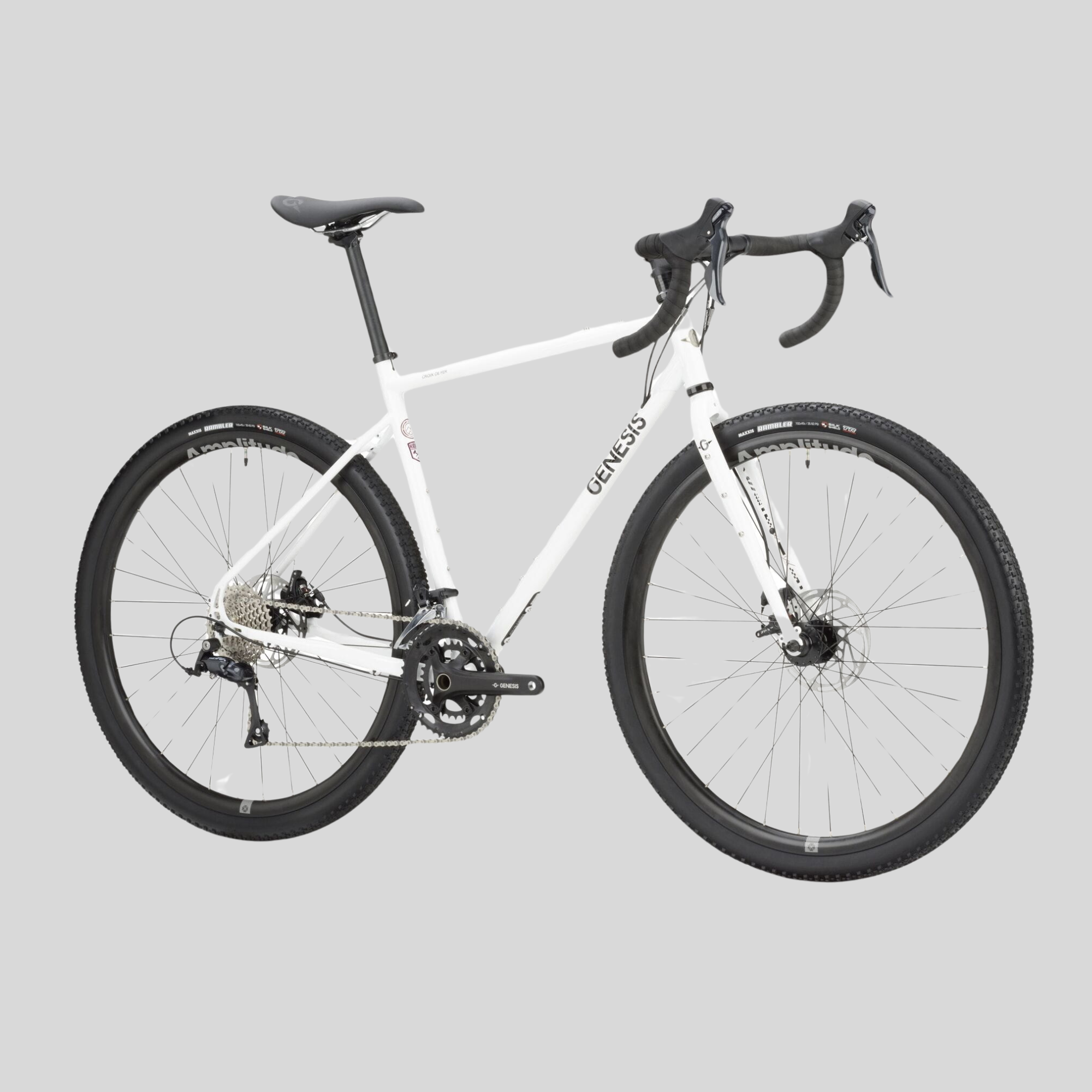 genesis croix de fer 10 lightweight steel gravel adventure road touring bike white