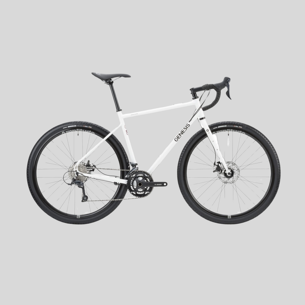genesis croix de fer 10 lightweight steel gravel adventure road touring bike white
