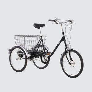 pashley picador trike black Adult tricycle Steel frame tricycle Tricycle with rear basket Stable tricycle for adults Comfortable tricycle Practical adult trike stylish tricycle