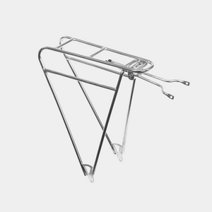 pelago commuter rear pannier rack polished aluminium silver