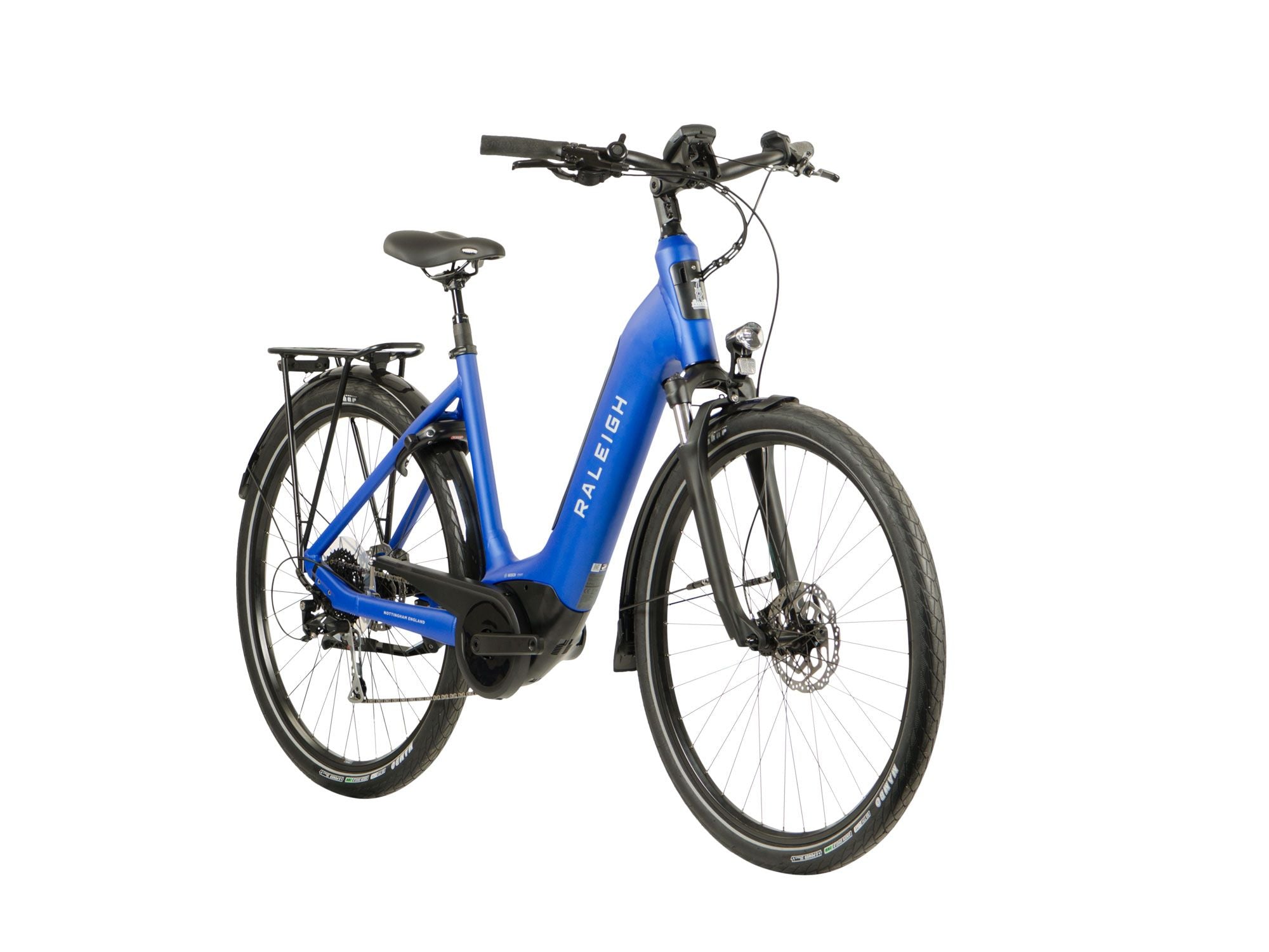 raleigh motus low step through hybrid electric bike blue