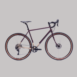 stavanger bike pelago frame set orange white brown cream