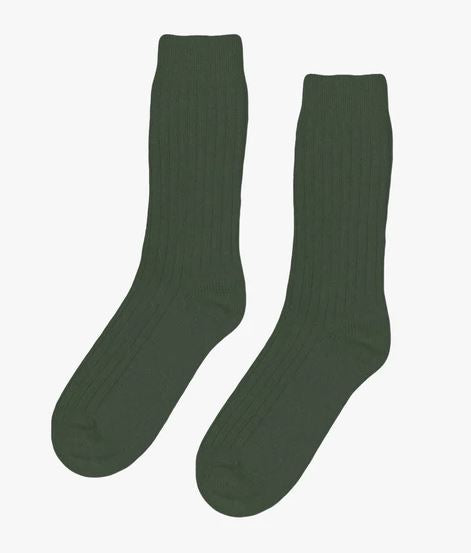 Colorful Standard Recycled Merino Wool Blend Green Socks