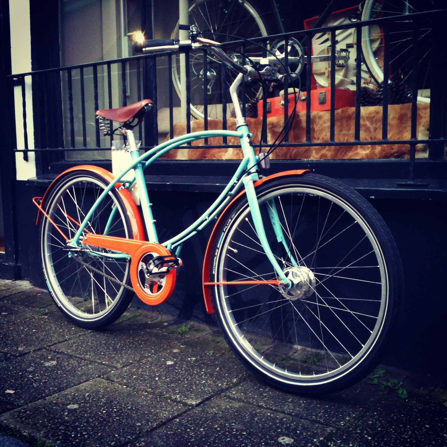 Pashley Bike Orange and Blue Tuberider Pintail