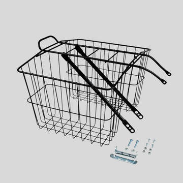 Black shop bicycle basket