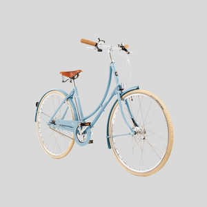 pashley classic ladies step through poppy blue bike Lugged steel frame sturmey Archer 3-speed hub Stylish commuter bike Vintage design bike Pastel-coloured bicycle 