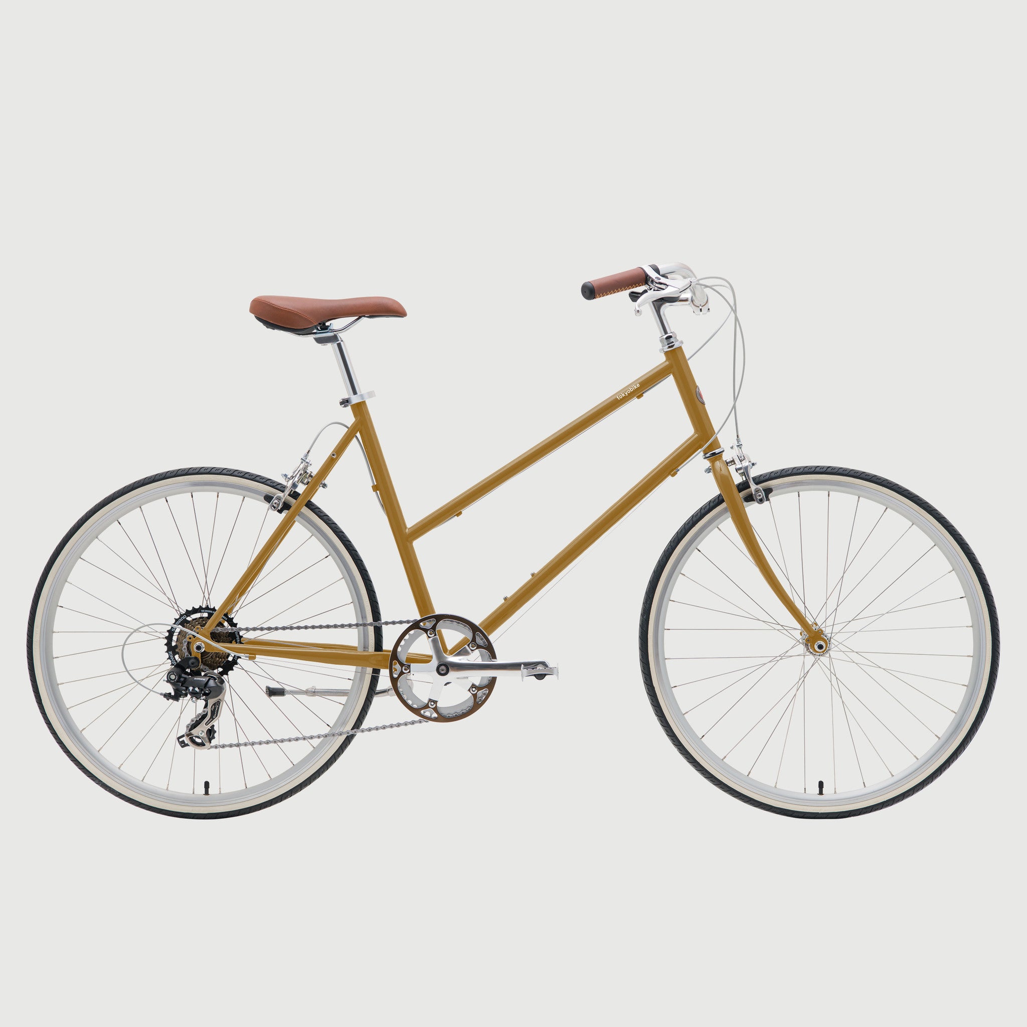 tokyobike bisou desert yellow lightweight commuter bike